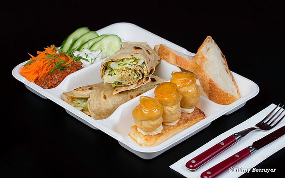 Repas sur plateau, restaurant Le Wagon