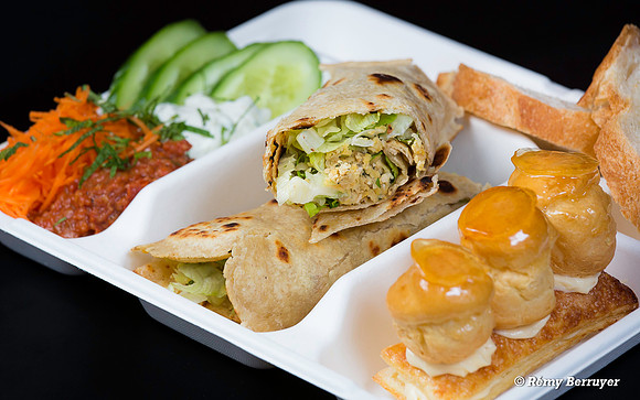 Repas sur plateau, restaurant Le Wagon